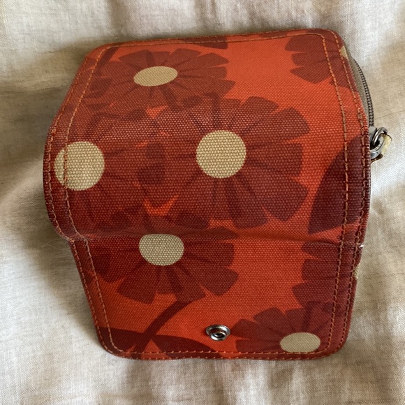 RARE! Orla Kiely Rhododendron Square Zip Wallet Coin Purse Bifold Wallet - Picture 7 of 9